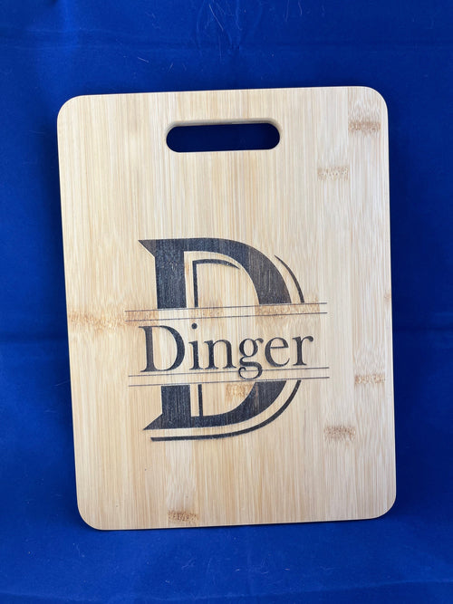 Custom engraved bamboo cutting board