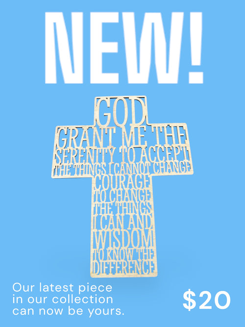 Serenity prayer in the sign of the cross