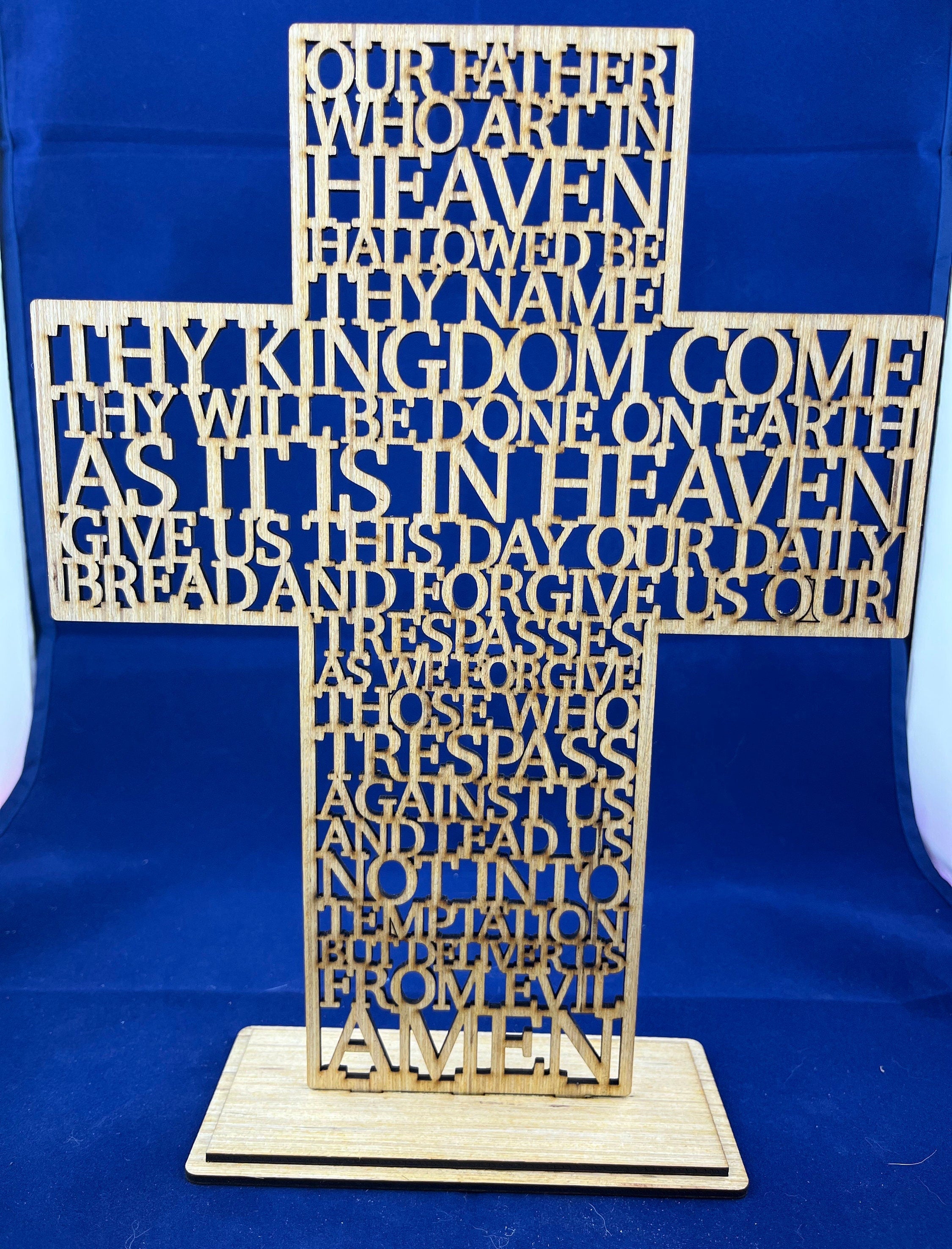 Laser cut, Lords prayer freestanding