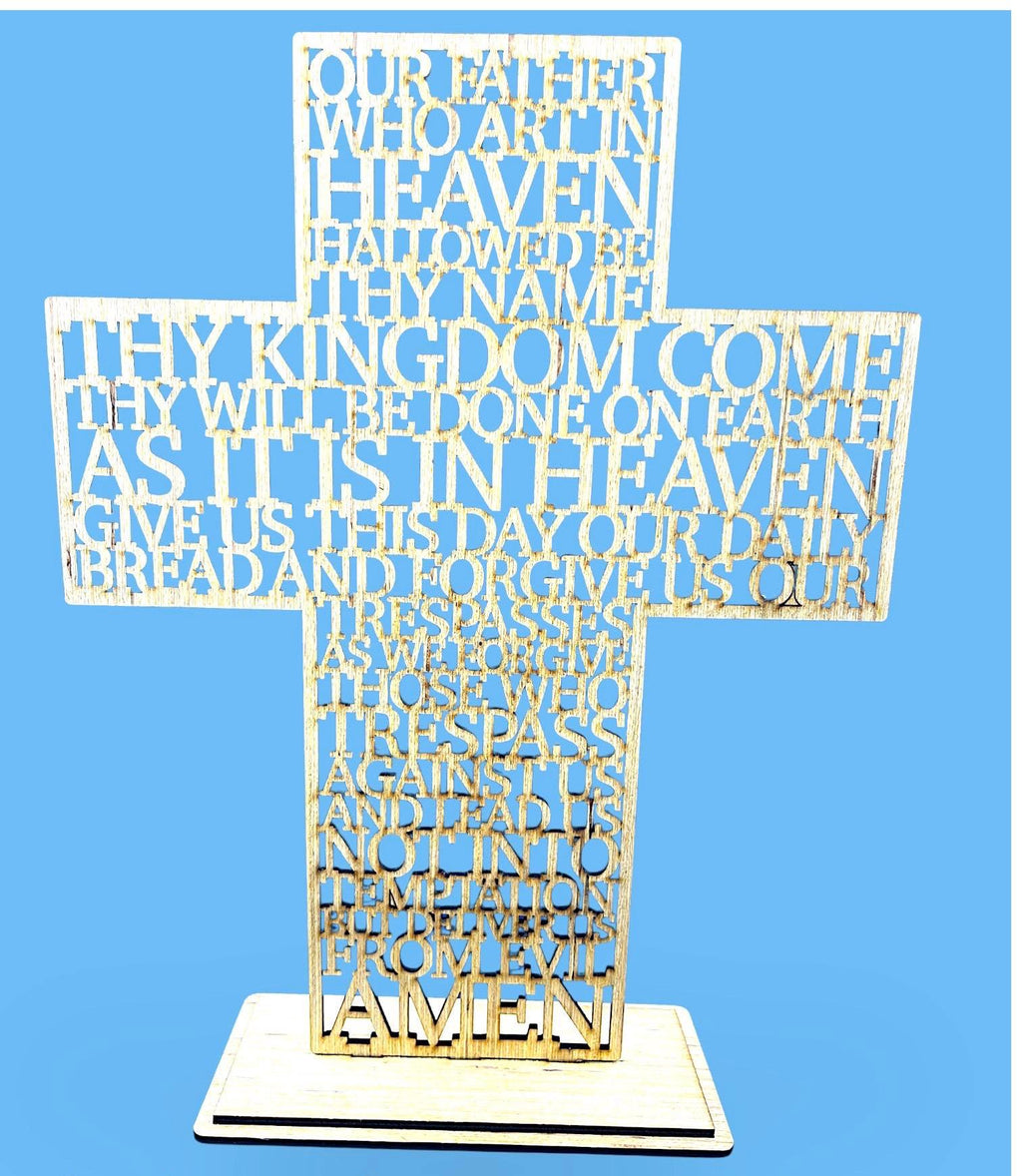 Laser cut, Lords prayer freestanding